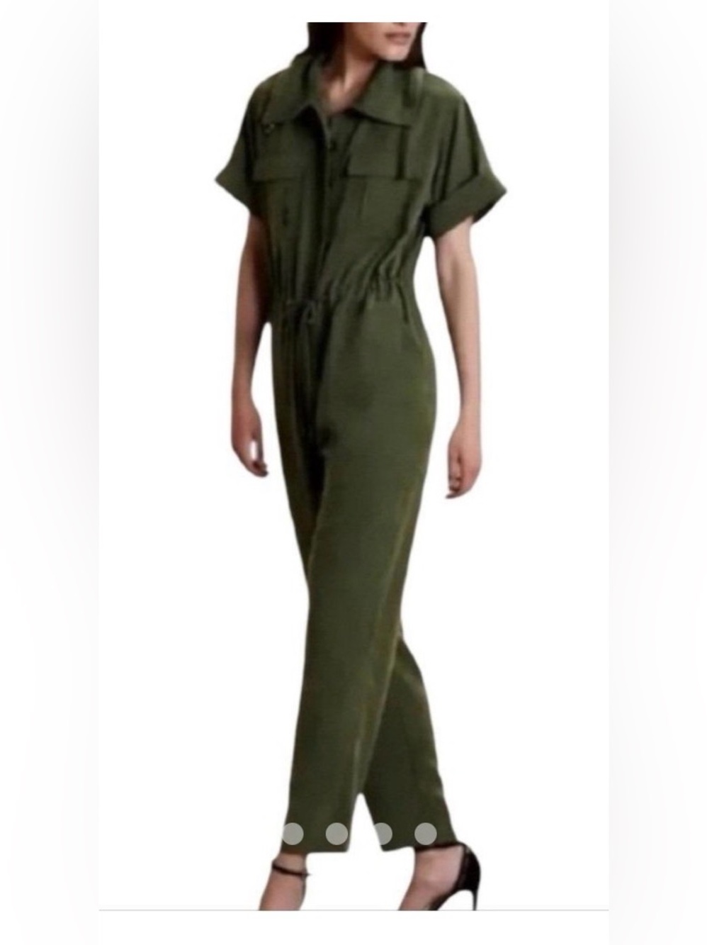 Woman’s Banana Republic Olive Jumpsuit with Tags Large